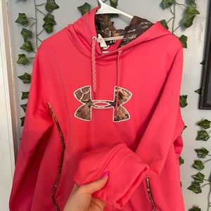 Pink under armour hoodie